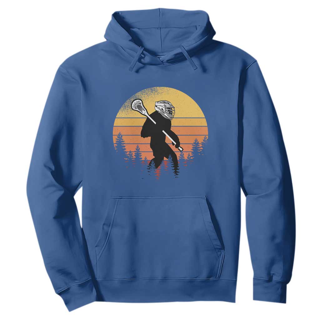 Funny Lax Bigfoot Hoodie Retro Vintage Sasquatch Lacrosse TS10 Royal Blue Print Your Wear