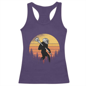 Funny Lax Bigfoot Racerback Tank Top Retro Vintage Sasquatch Lacrosse TS10 Purple Print Your Wear