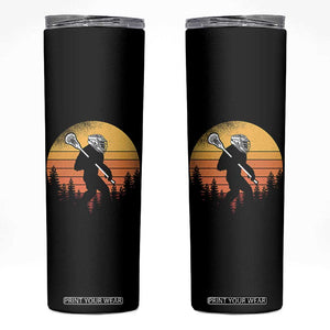Funny Lax Bigfoot Skinny Tumbler Retro Vintage Sasquatch Lacrosse TS10 Black Print Your Wear