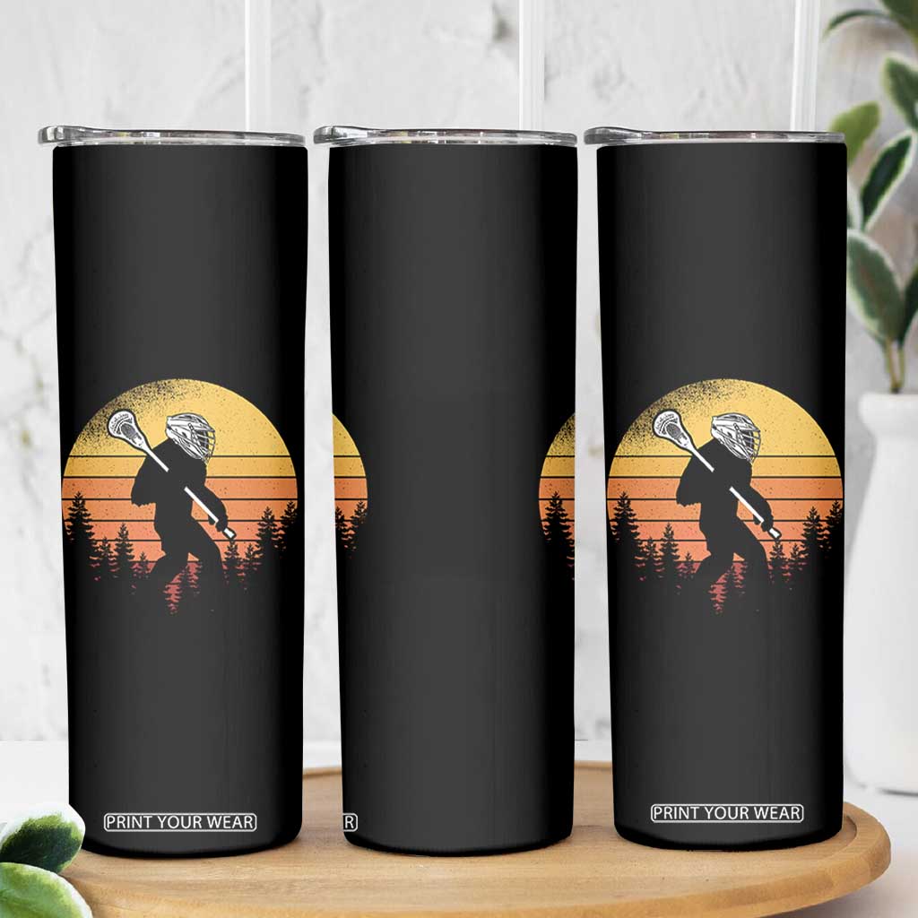 Funny Lax Bigfoot Skinny Tumbler Retro Vintage Sasquatch Lacrosse TS10 Print Your Wear