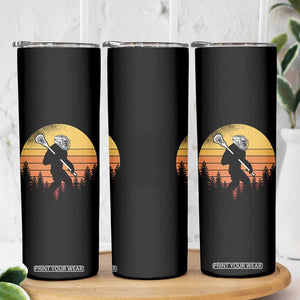 Funny Lax Bigfoot Skinny Tumbler Retro Vintage Sasquatch Lacrosse TS10 Print Your Wear
