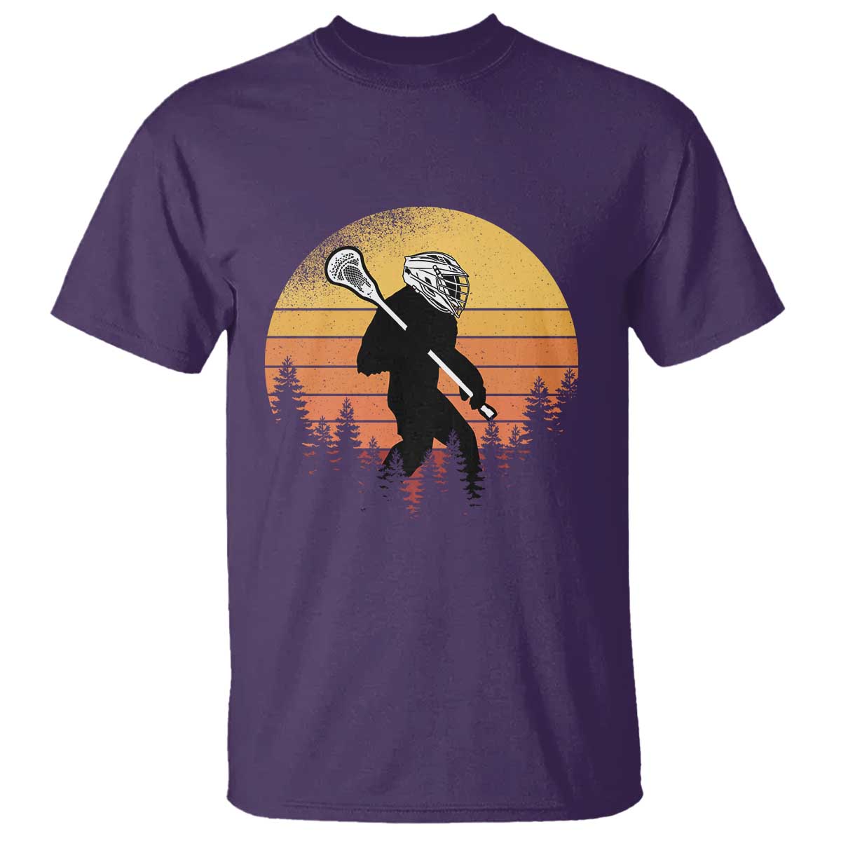 Funny Lax Bigfoot T Shirt Retro Vintage Sasquatch Lacrosse TS10 Purple Print Your Wear