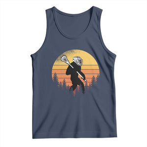 Funny Lax Bigfoot Tank Top Retro Vintage Sasquatch Lacrosse TS10 Navy Print Your Wear