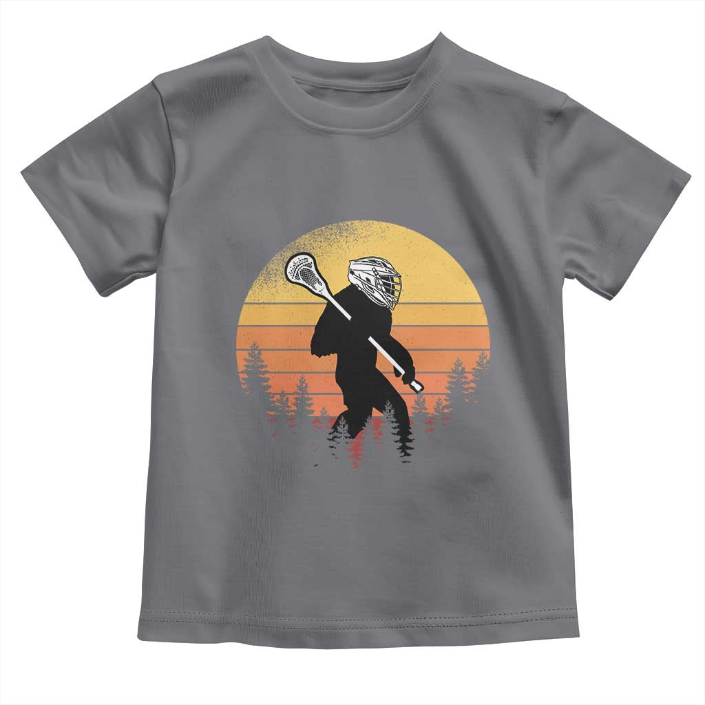 Funny Lax Bigfoot Toddler T Shirt Retro Vintage Sasquatch Lacrosse TS10 Charcoal Print Your Wear