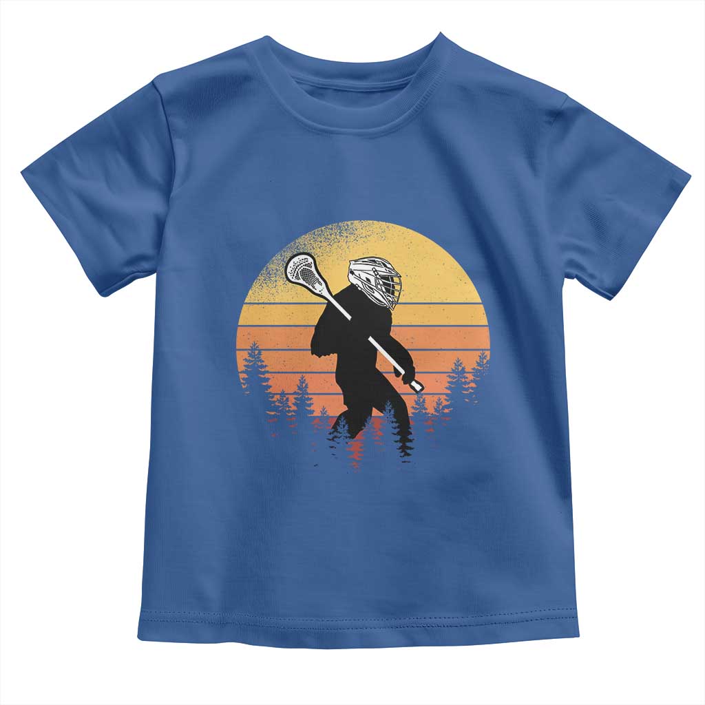 Funny Lax Bigfoot Toddler T Shirt Retro Vintage Sasquatch Lacrosse TS10 Royal Blue Print Your Wear