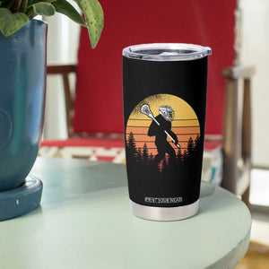 Funny Lax Bigfoot Tumbler Cup Retro Vintage Sasquatch Lacrosse TS10 Print Your Wear
