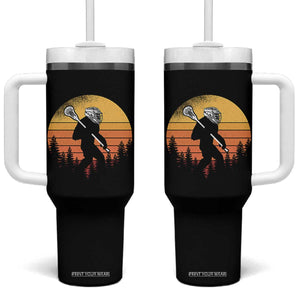 Funny Lax Bigfoot Tumbler With Handle Retro Vintage Sasquatch Lacrosse TS10 One Size: 40 oz Black Print Your Wear