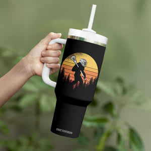 Funny Lax Bigfoot Tumbler With Handle Retro Vintage Sasquatch Lacrosse TS10 Print Your Wear