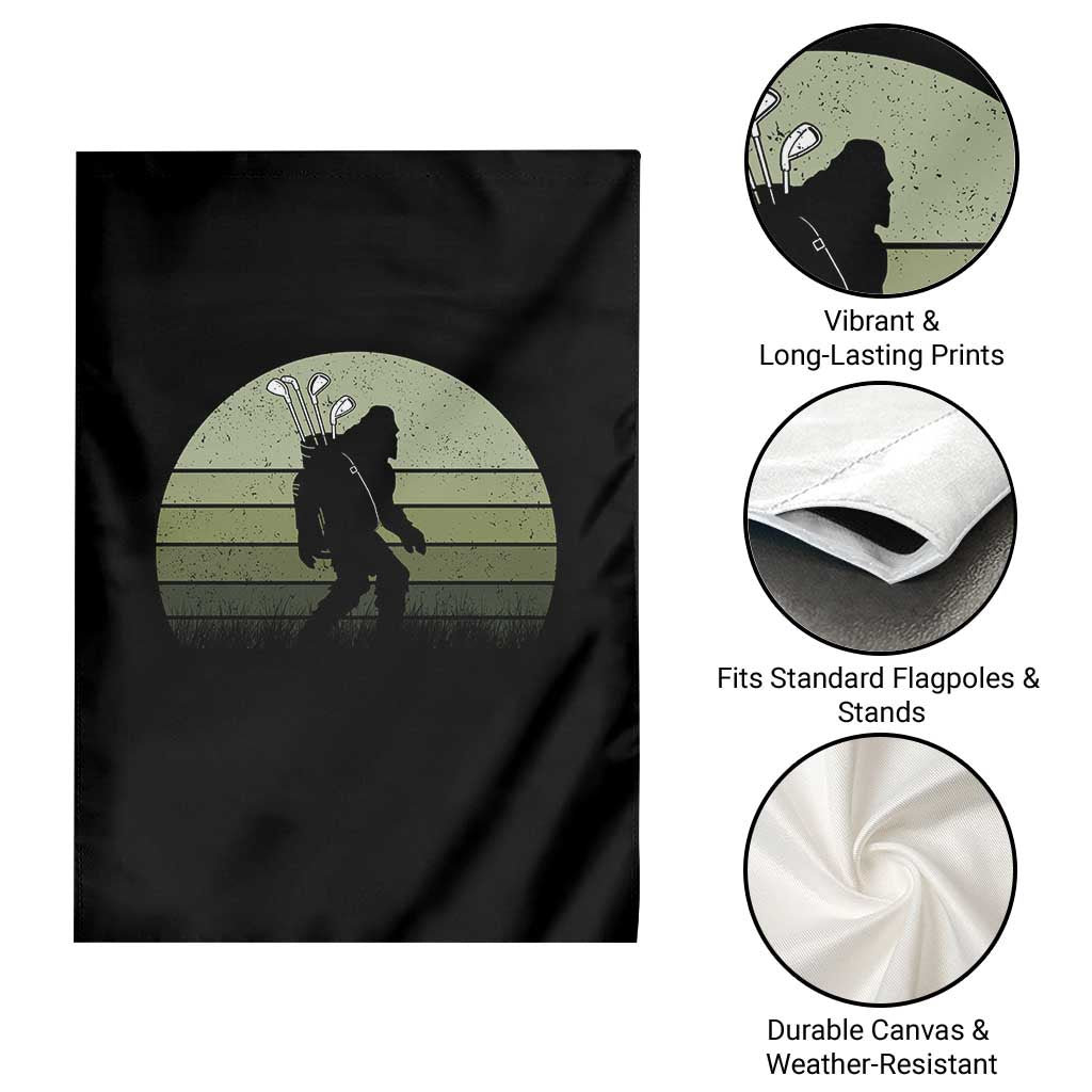Bigfoot Golfer Garden Flag Funny Sasquatch Golfing Golf Balls TS10 Print Your Wear