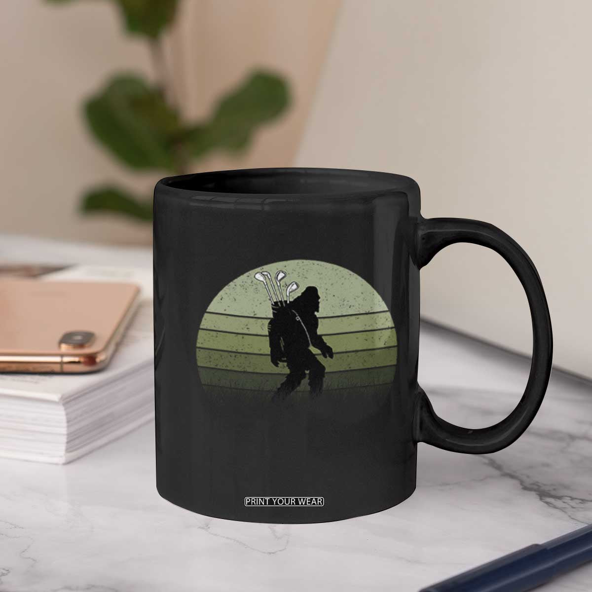 Bigfoot Golfer Coffee Mug Funny Sasquatch Golfing Golf Balls TS10 Print Your Wear