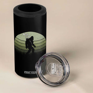 Bigfoot Golfer 4 in 1 Can Cooler Tumbler Funny Sasquatch Golfing Golf Balls TS10 Print Your Wear