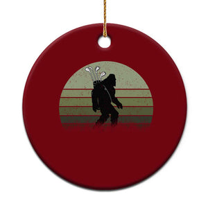 Bigfoot Golfer Ceramic Ornament Funny Sasquatch Golfing Golf Balls - Print Your Wear