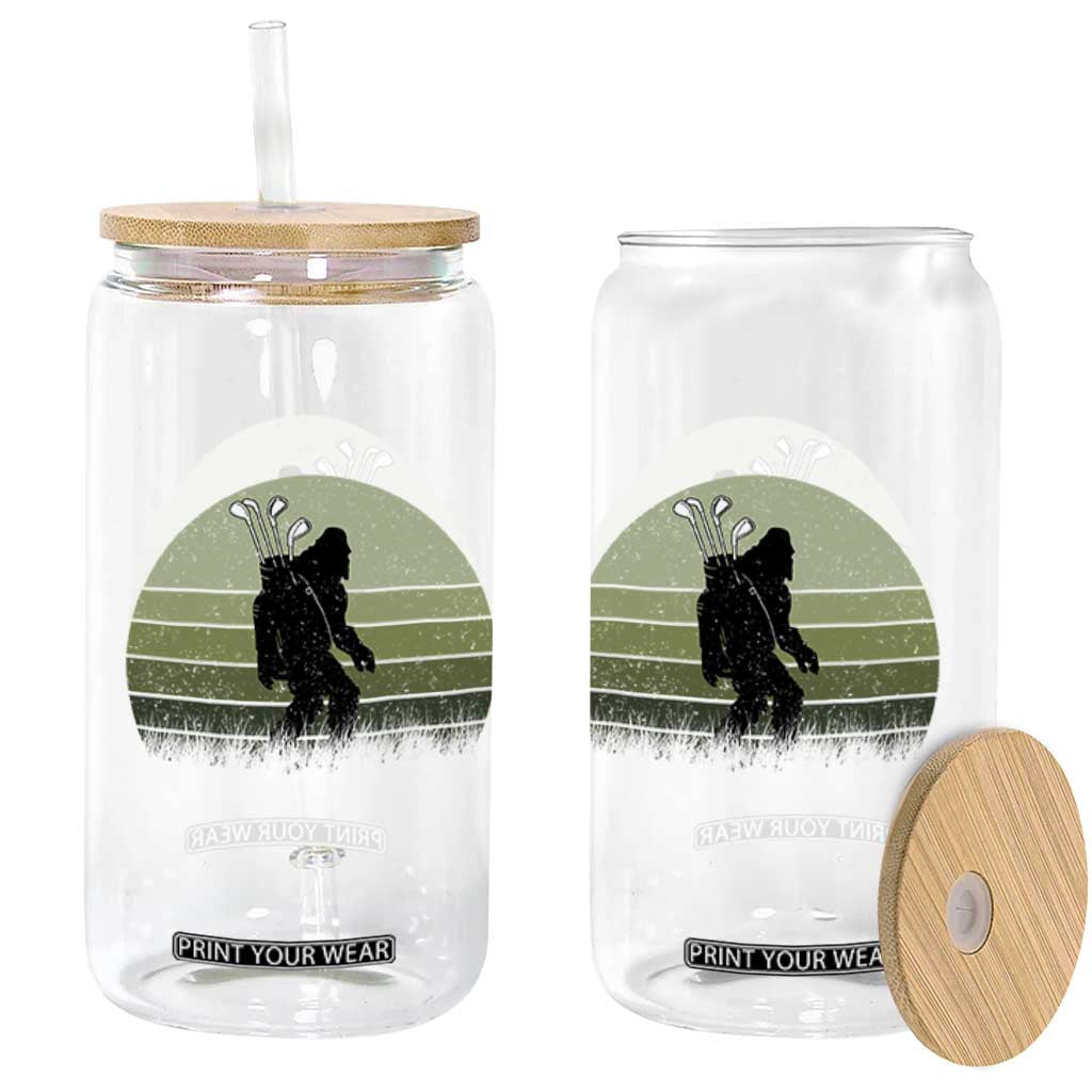 Bigfoot Golfer Glass Can Funny Sasquatch Golfing Golf Balls TS10 Print Your Wear