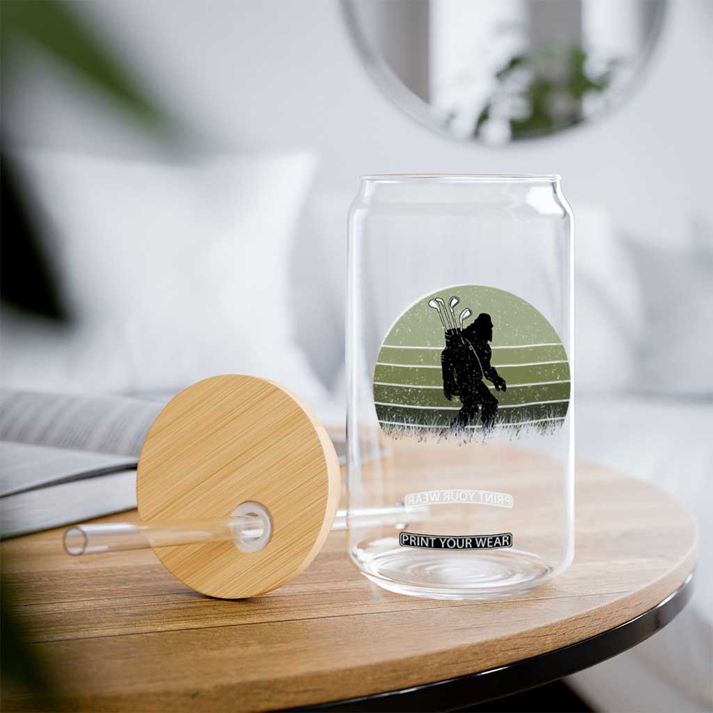 Bigfoot Golfer Glass Can Funny Sasquatch Golfing Golf Balls TS10 Print Your Wear