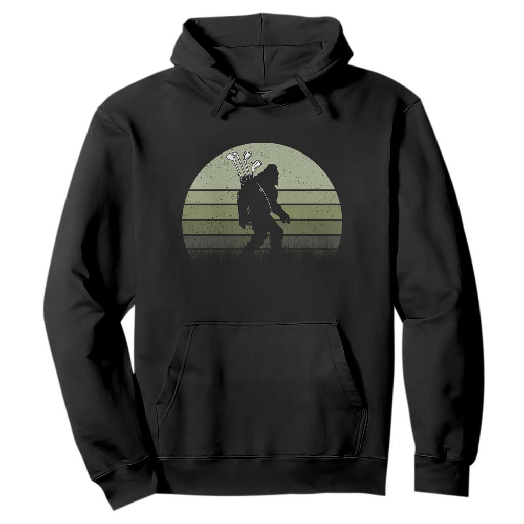 Bigfoot Golfer Hoodie Funny Sasquatch Golfing Golf Balls TS10 Black Print Your Wear