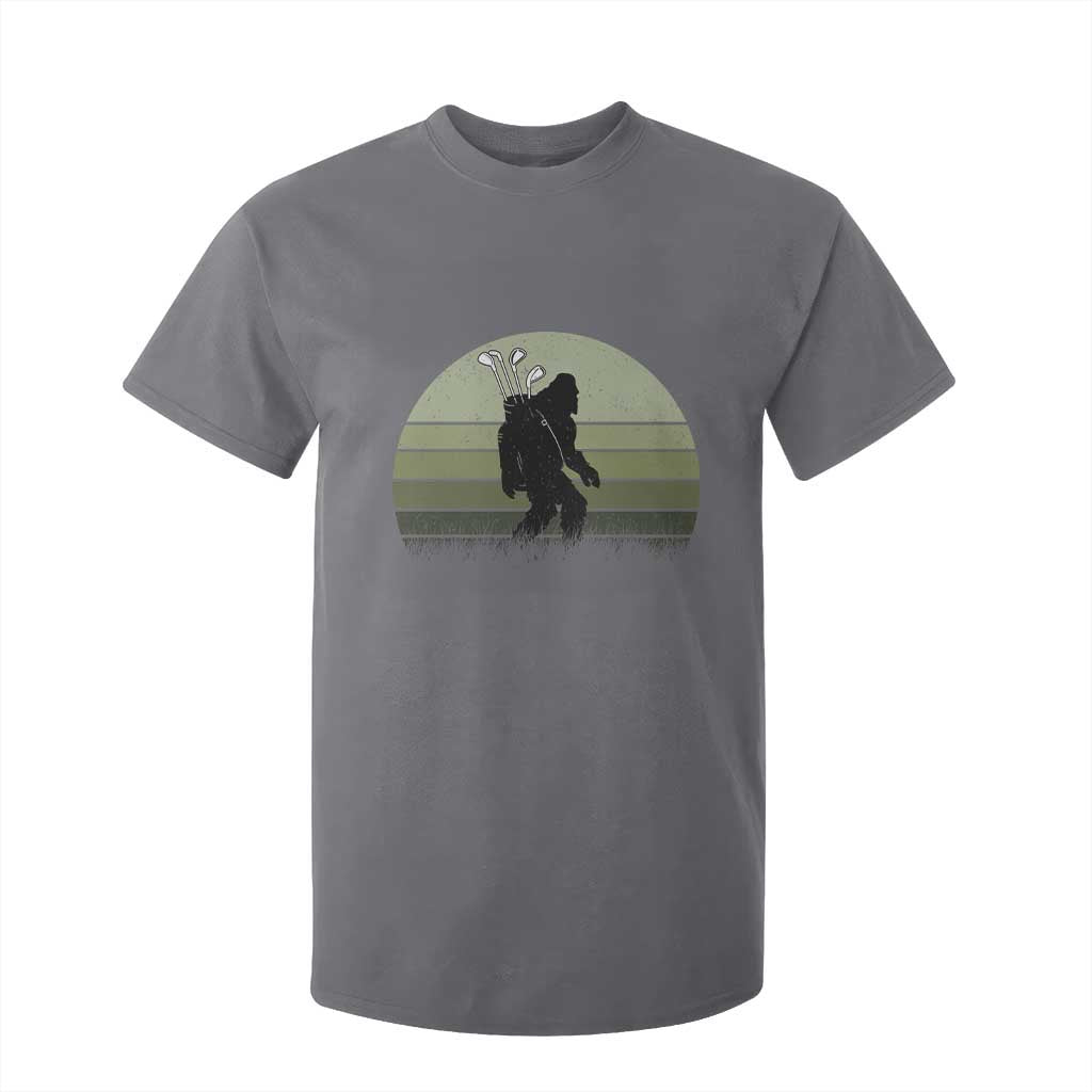 Bigfoot Golfer T Shirt For Kid Funny Sasquatch Golfing Golf Balls TS10 Charcoal Print Your Wear