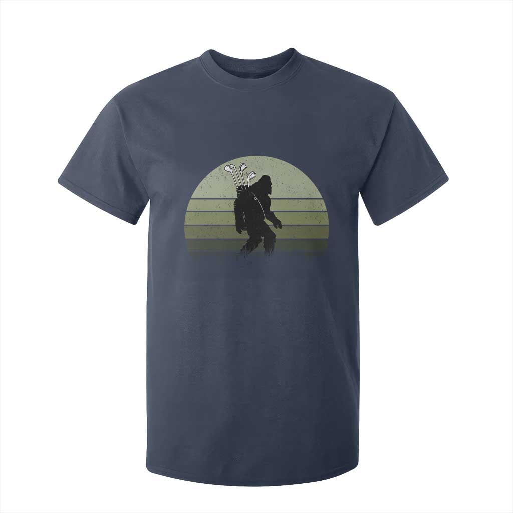 Bigfoot Golfer T Shirt For Kid Funny Sasquatch Golfing Golf Balls TS10 Navy Print Your Wear