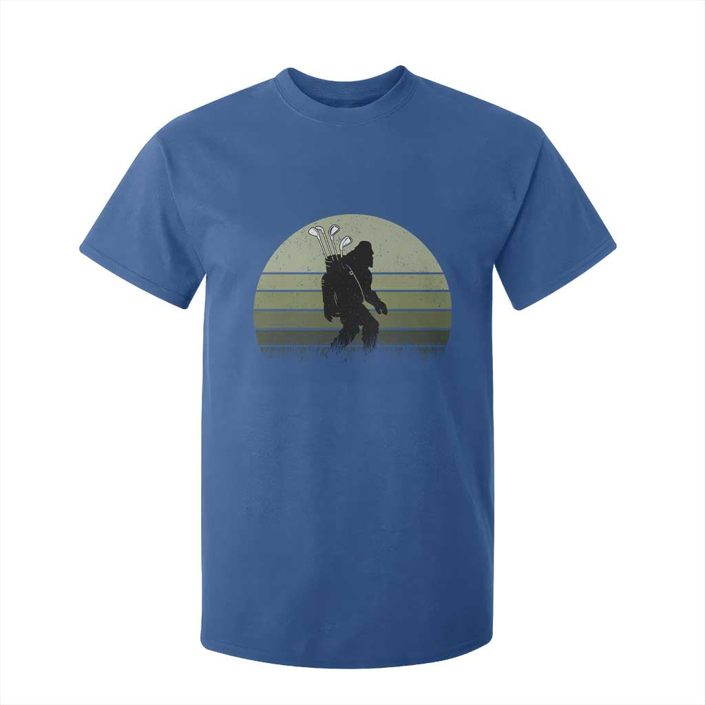 Bigfoot Golfer T Shirt For Kid Funny Sasquatch Golfing Golf Balls TS10 Royal Blue Print Your Wear