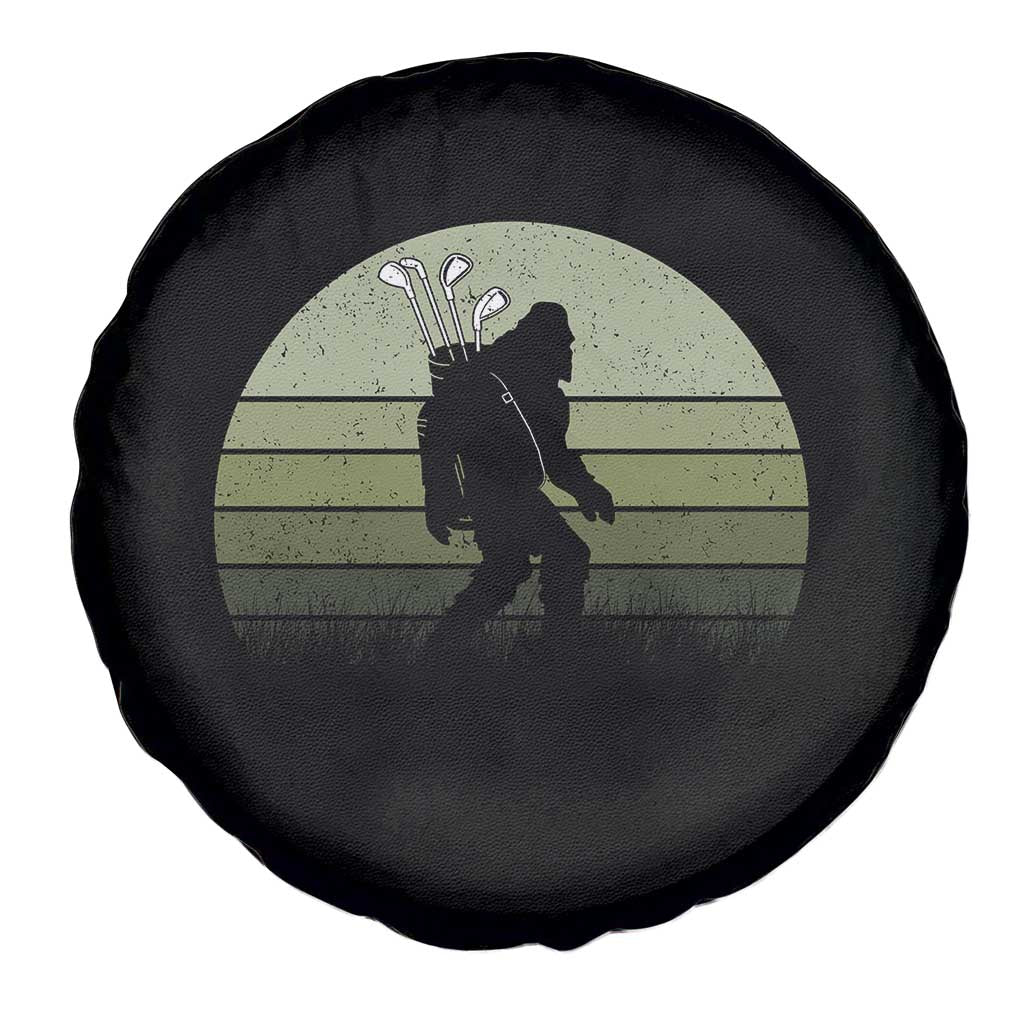 Bigfoot Golfer Spare Tire Cover Funny Sasquatch Golfing Golf Balls TS10 Print Your Wear