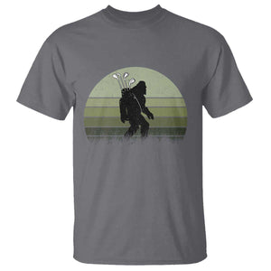Bigfoot Golfer T Shirt Funny Sasquatch Golfing Golf Balls TS10 Charcoal Print Your Wear