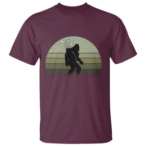 Bigfoot Golfer T Shirt Funny Sasquatch Golfing Golf Balls TS10 Maroon Print Your Wear