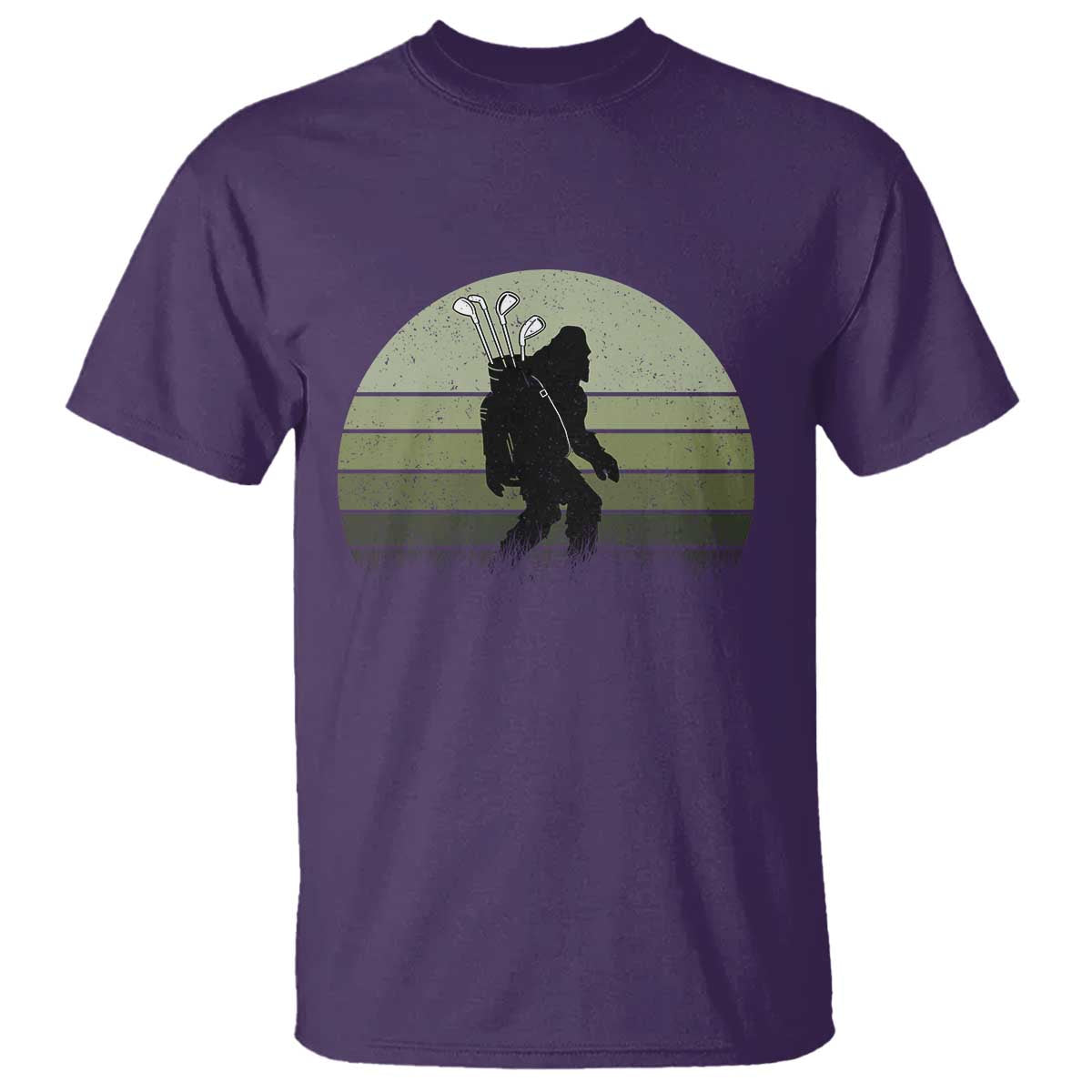 Bigfoot Golfer T Shirt Funny Sasquatch Golfing Golf Balls TS10 Purple Print Your Wear