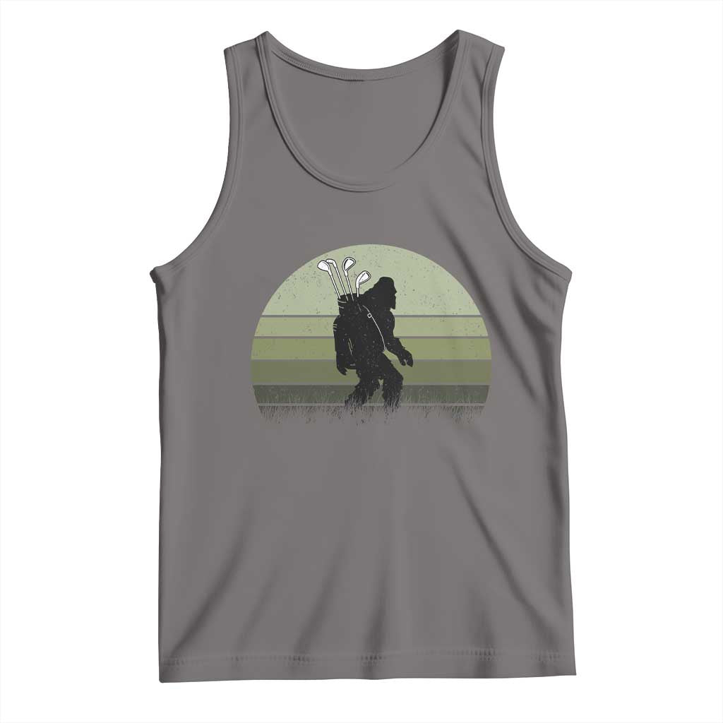 Bigfoot Golfer Tank Top Funny Sasquatch Golfing Golf Balls - Print Your Wear