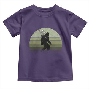 Bigfoot Golfer Toddler T Shirt Funny Sasquatch Golfing Golf Balls TS10 Purple Print Your Wear