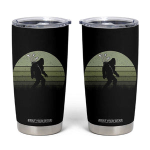 Bigfoot Golfer Tumbler Cup Funny Sasquatch Golfing Golf Balls TS10 Black Print Your Wear
