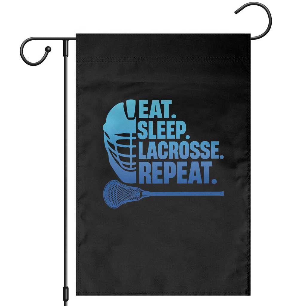 Eat Sleep Lacrosse Repeat Garden Flag Funny Lax Lover Player - Print Your Wear