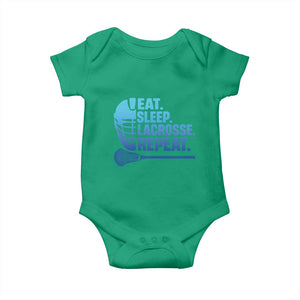 Eat Sleep Lacrosse Repeat Baby Onesie Funny Lax Lover Player TS10 Irish Green Print Your Wear