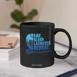 Eat Sleep Lacrosse Repeat Coffee Mug Funny Lax Lover Player TS10 Print Your Wear