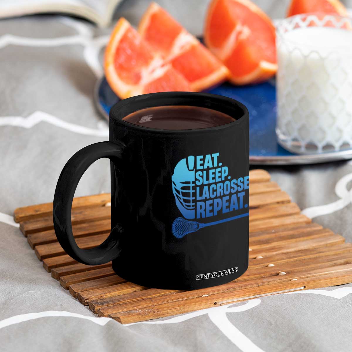 Eat Sleep Lacrosse Repeat Coffee Mug Funny Lax Lover Player TS10 Print Your Wear