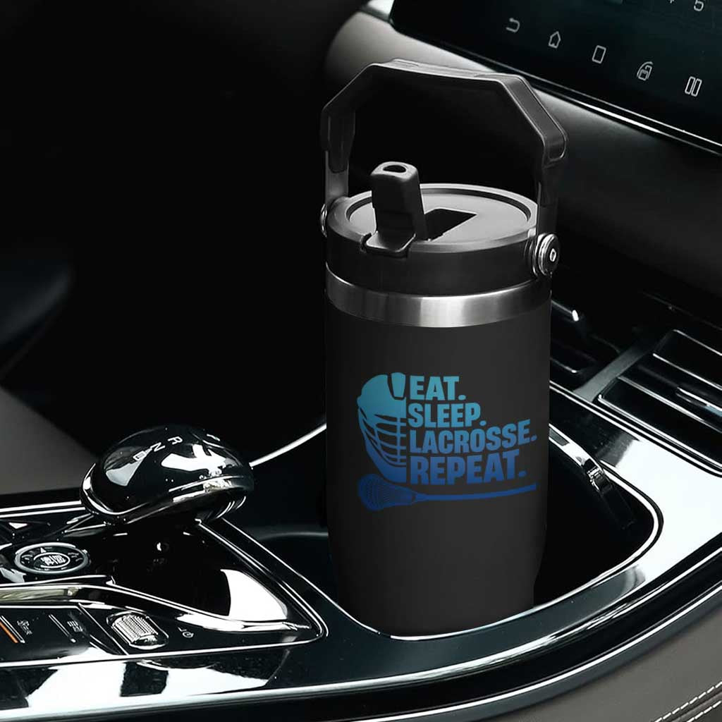 Eat Sleep Lacrosse Repeat Flip Straw Tumbler Funny Lax Lover Player TS10 Print Your Wear