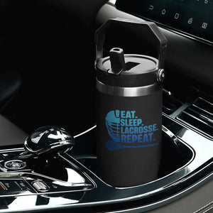 Eat Sleep Lacrosse Repeat Flip Straw Tumbler Funny Lax Lover Player TS10 Print Your Wear