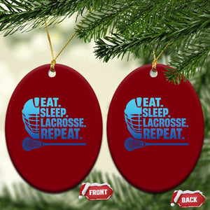 Eat Sleep Lacrosse Repeat Ceramic Ornament Funny Lax Lover Player TS10 Print Your Wear