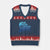 Eat Sleep Lacrosse Repeat V-Neck Knit Sweater Vest Funny Lax Lover Player - Print Your Wear