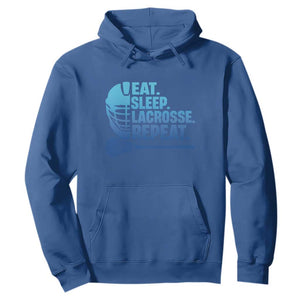 Eat Sleep Lacrosse Repeat Hoodie Funny Lax Lover Player TS10 Royal Blue Print Your Wear