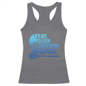 Eat Sleep Lacrosse Repeat Racerback Tank Top Funny Lax Lover Player TS10 Charcoal Print Your Wear
