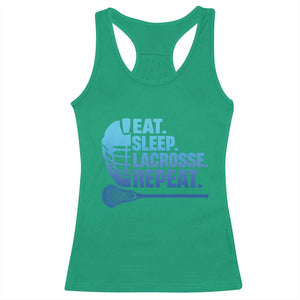 Eat Sleep Lacrosse Repeat Racerback Tank Top Funny Lax Lover Player TS10 Irish Green Print Your Wear