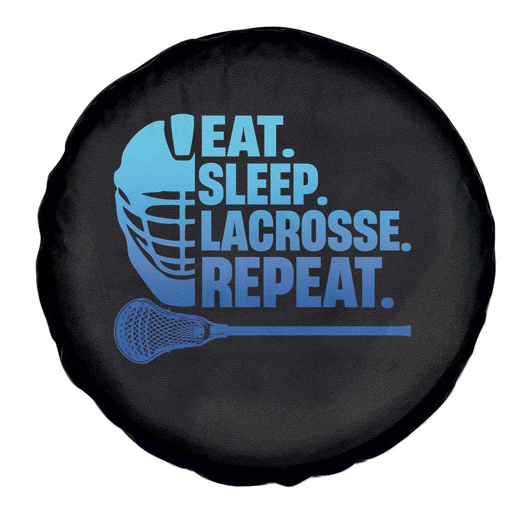 Eat Sleep Lacrosse Repeat Spare Tire Cover Funny Lax Lover Player TS10 Print Your Wear