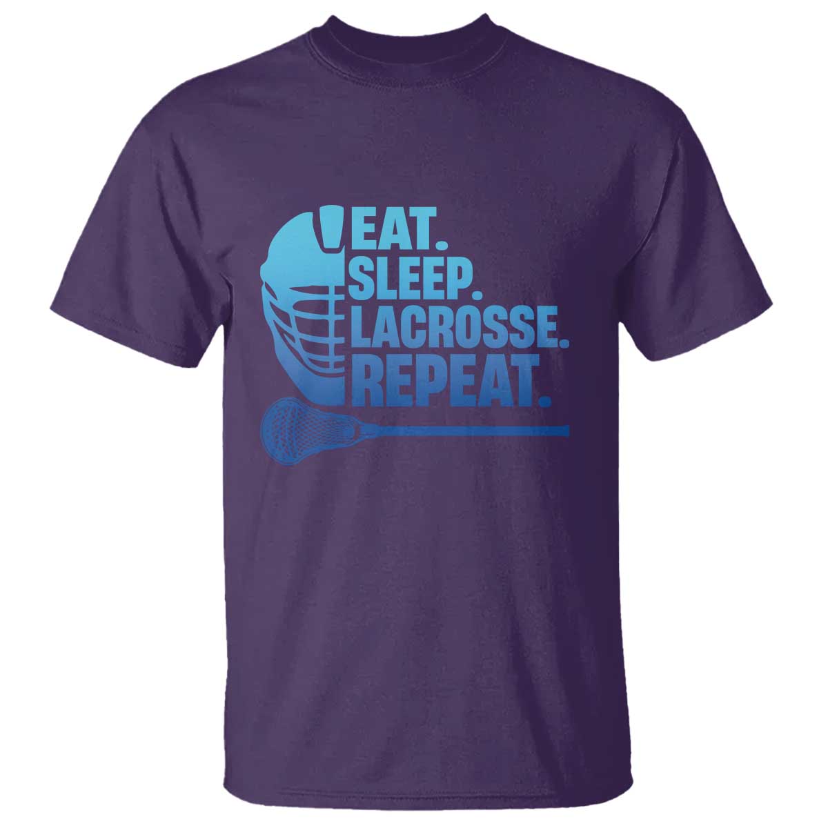 Eat Sleep Lacrosse Repeat T Shirt Funny Lax Lover Player TS10 Purple Print Your Wear