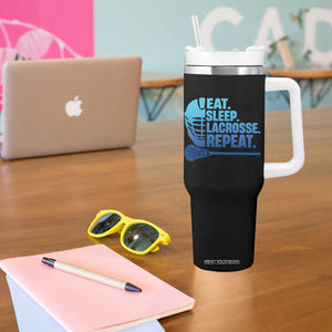 Eat Sleep Lacrosse Repeat Tumbler With Handle Funny Lax Lover Player TS10 Print Your Wear