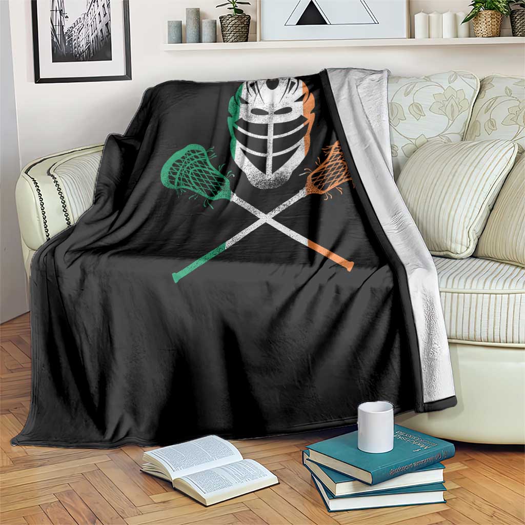 Ireland Lacrosse Throw Blanket Irish Flag Ireland TS10 Print Your Wear