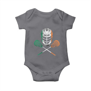 Ireland Lacrosse Baby Onesie Irish Flag Ireland TS10 Charcoal Print Your Wear