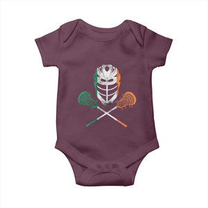 Ireland Lacrosse Baby Onesie Irish Flag Ireland TS10 Maroon Print Your Wear