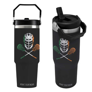 Ireland Lacrosse Flip Straw Tumbler Irish Flag Ireland TS10 One Size: 30 oz Black Print Your Wear