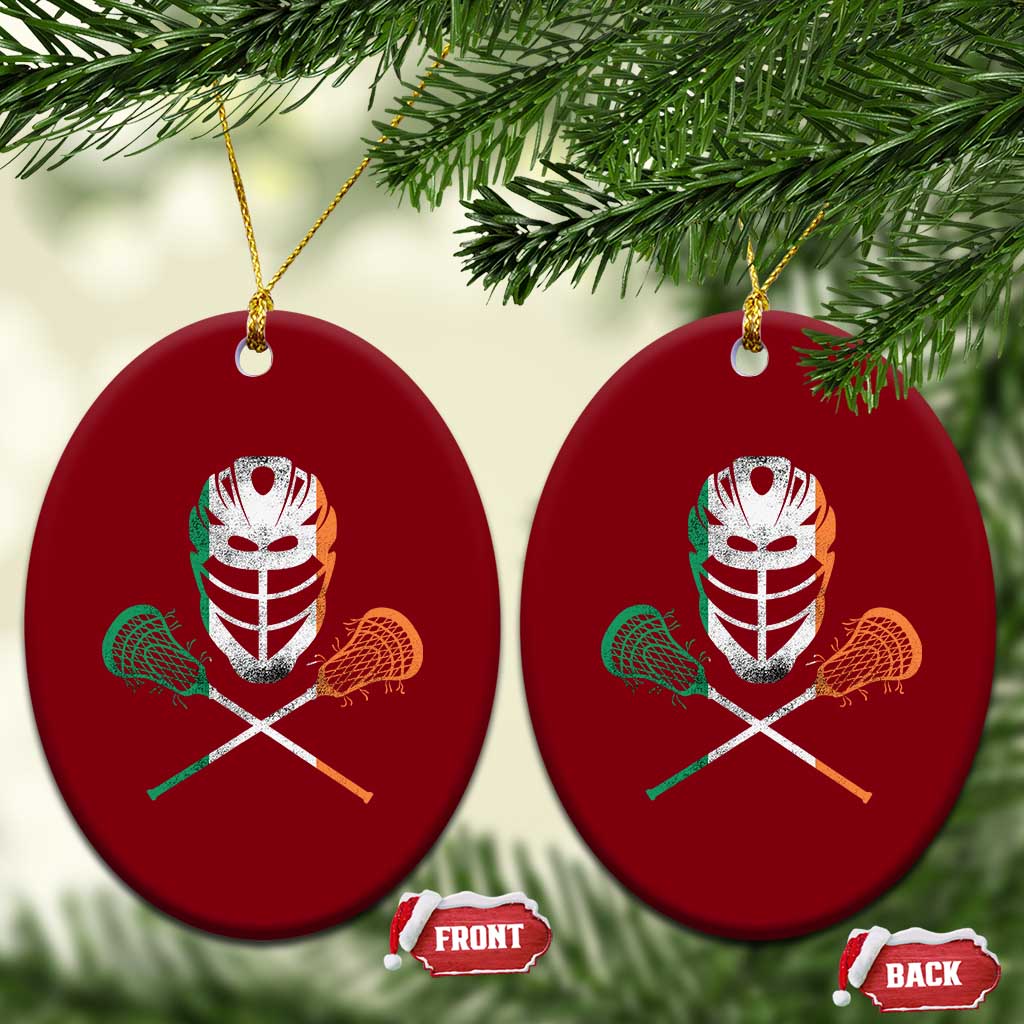 Ireland Lacrosse Ceramic Ornament Irish Flag Ireland TS10 Print Your Wear