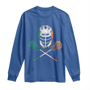 Ireland Lacrosse Long Sleeve Shirt Irish Flag Ireland TS10 Royal Blue Print Your Wear