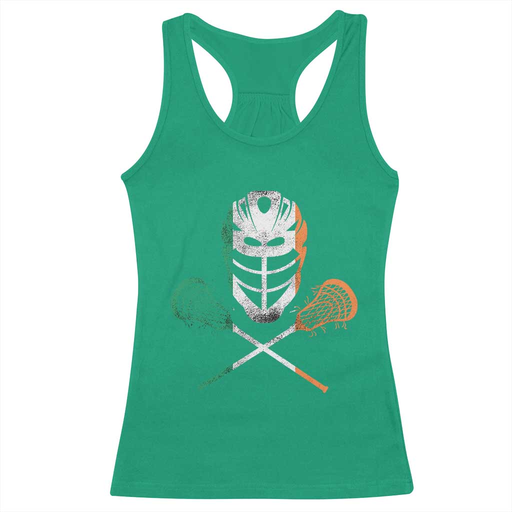 Ireland Lacrosse Racerback Tank Top Irish Flag Ireland TS10 Irish Green Print Your Wear